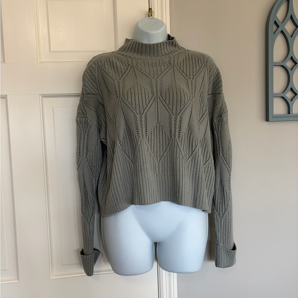 SHEIN Gray Cowl Neck Sweater